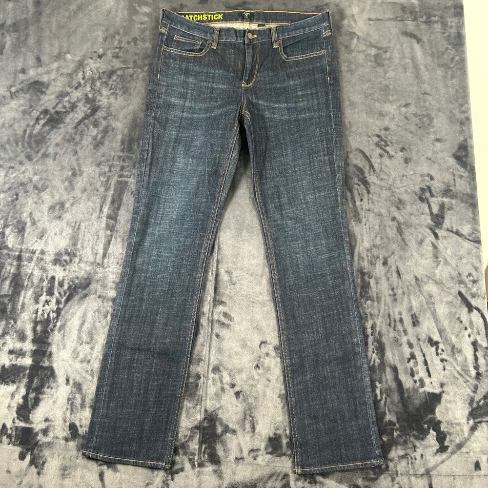 NWT J.Crew Matchstick Skinny Leg Jeans Womens 31R Dark Wash Stretch Denim 77388